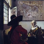 Jan Vermeer - Soldato con ragazza sorridente, 1657-1658, olio su tela, 50,5x46 cm, Frick Collection, New York